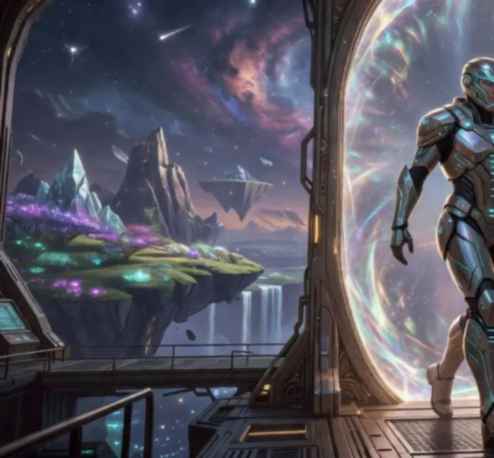 Kezdő játékos egy futurisztikus űrállomáson az Ultimate Magyar Space világában